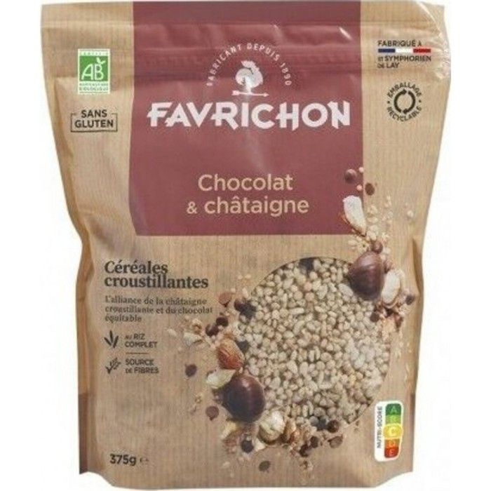 Favrichon+Muesli Croustillant Chocolat Chataigne sans gluten 375 g