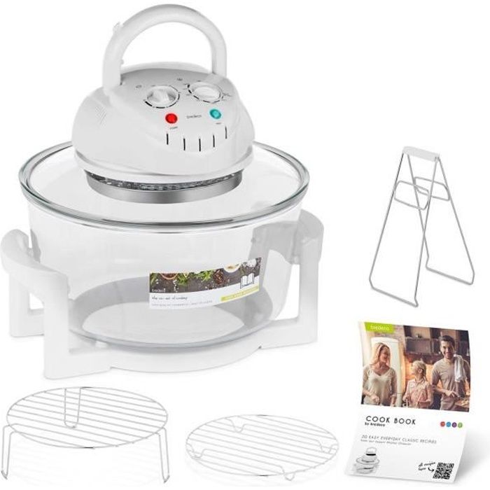 bredeco Four Halogène Cyclone Cyclonique BCHO-17L 1400 W 250 °C 12+5 L Récipient Ø 335 x 165