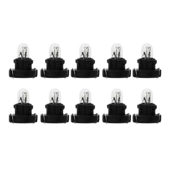 Black -Ampoules T3 pour intérieur de voiture, 10 pièces, lampes de tableau de bord pour Honda, lumières d'instruments pour voitur
