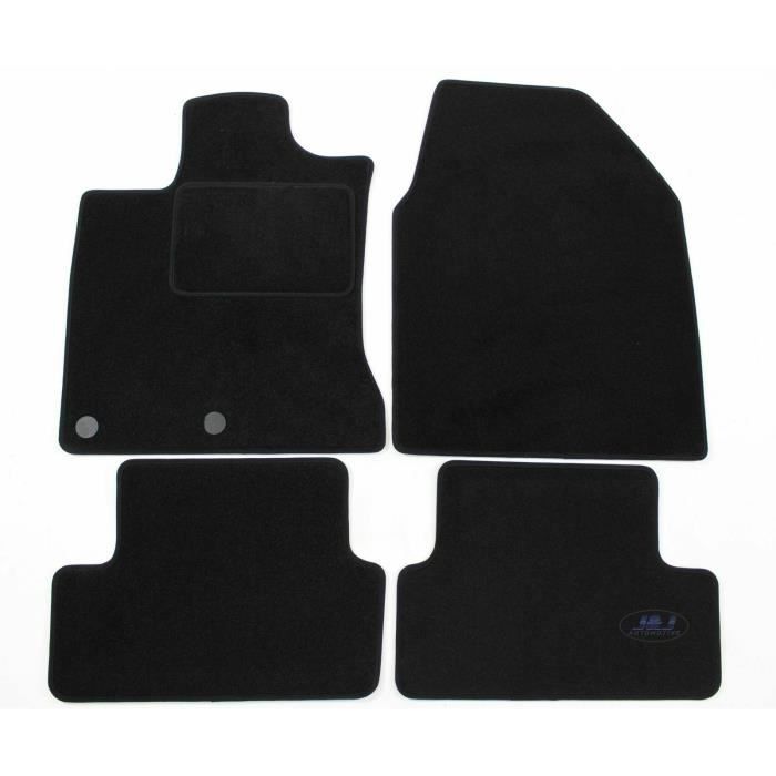- Tapis de sol noir velours compatible avec NISSAN QASHQAI 2007-2013 4 pcs