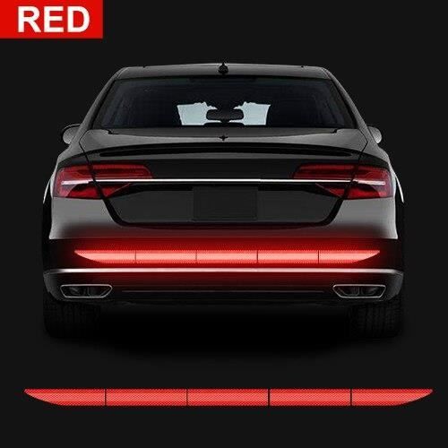 Décoration intérieure,Autocollant réfléchissant pour voiture,bande d'avertissement sans trace,autocollant de - Type Rouge -C