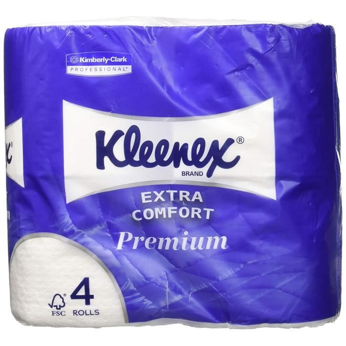 8484 rouleaux de papier toilette kleenex, petits rouleaux, 160 sc, blanc