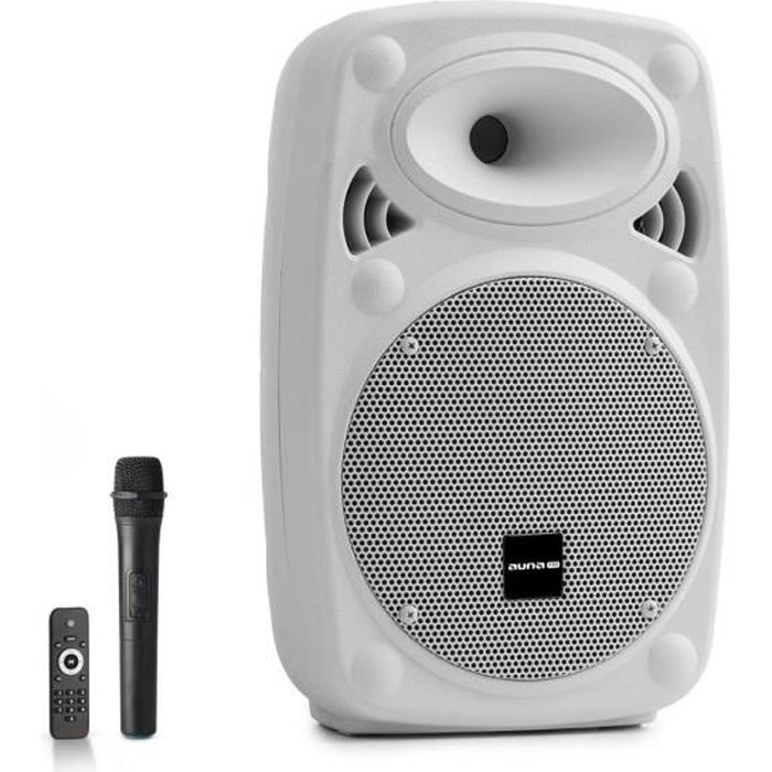Auna Pro Streetstar 8 Pack sono DJ : Enceinte amplifiée portable 8- - Bluetooth USB SD MP3 AUX + micro - 200W