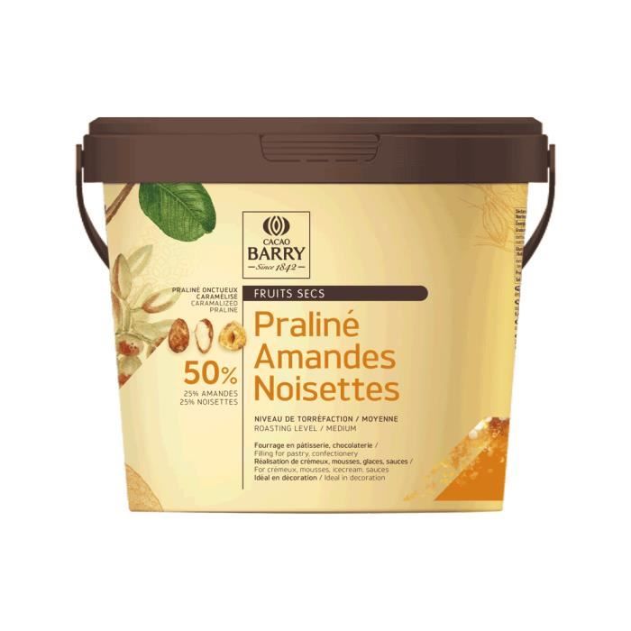 Cacao Barry - Praliné 50% Amandes et Noisettes - Pot de 1kg