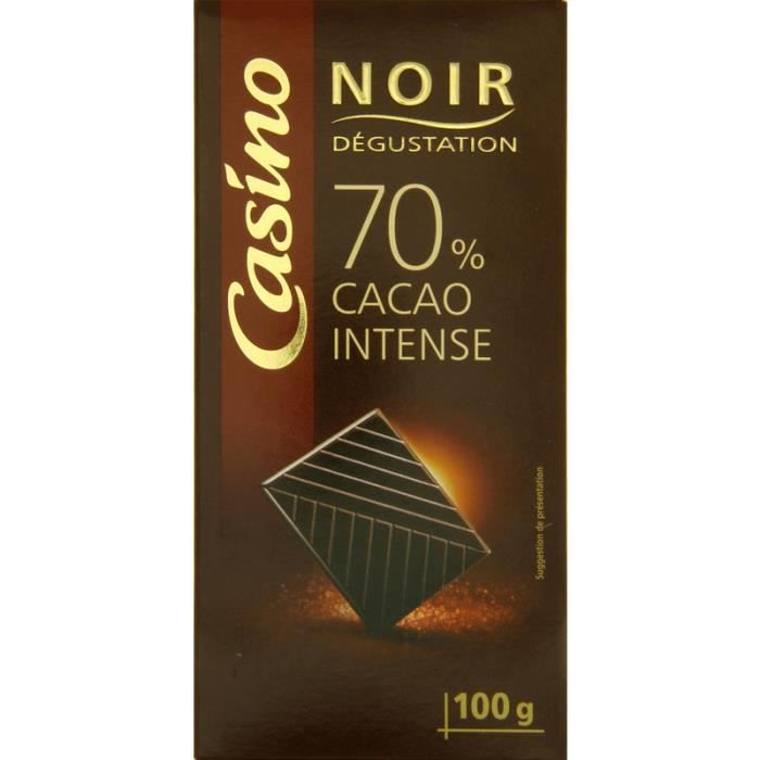 Chocolat noir Dégustation - 70% cacao intense - 100 g