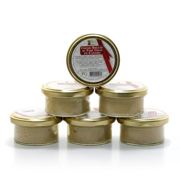 Lot de 6 crèmes brûlées au foie gras de canard, 6 x 40g