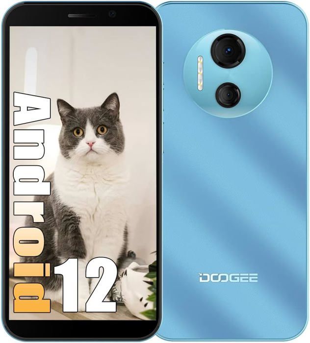Smartphone DOOGEE X97 Pro 4Go 64Go Android 12 Écran 6.0'' Caméra 12MP Batterie 4200mAh 4G Pas Cher portable Téléphone - Bleu
