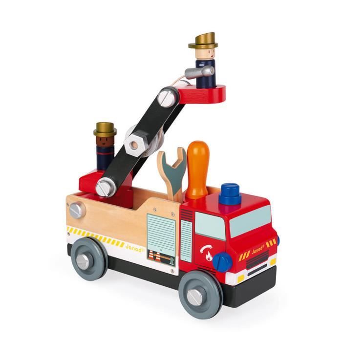 Camion Pompiers Brico'kids - Jeu de Construction en Bois - Dès 3 ans
