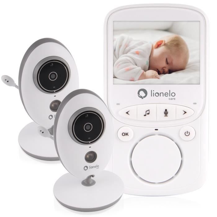 LIONELO Babyphone vidéo Babyline 5.1 double caméra vision nocturne indicateur température