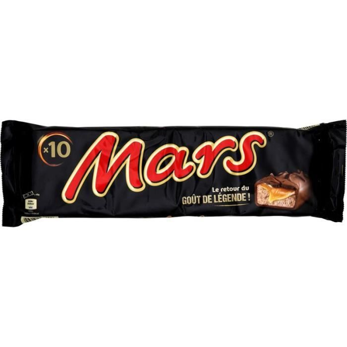 MARS Barres chocolatées Legend fourrées de confiserie et caramel - 10x 45 g