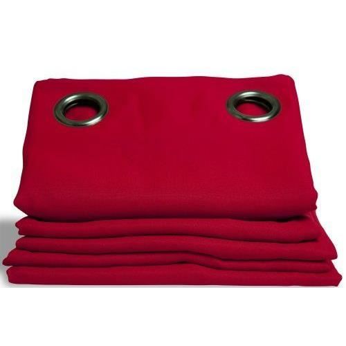 Moondream Rideau Occultant Uni Rouge 260 x 145 cm