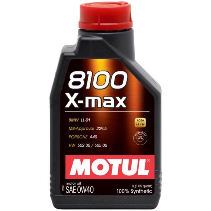 Huile Moteur Motul 8100 X-MAX A3/B4 0W40 - Bidon de 1 L