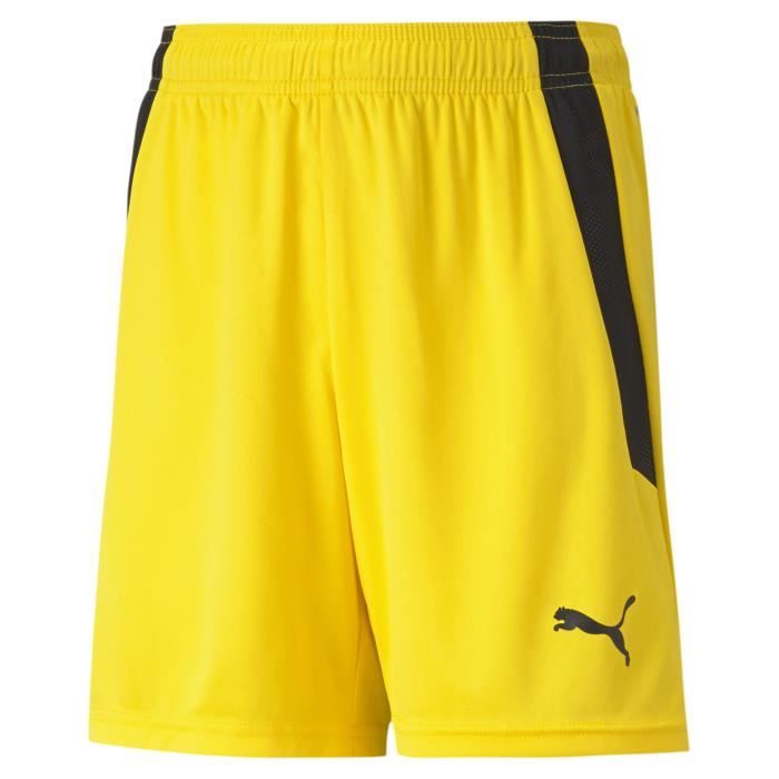 Short enfant Puma Team Liga - jaune or/noir - 12 ans