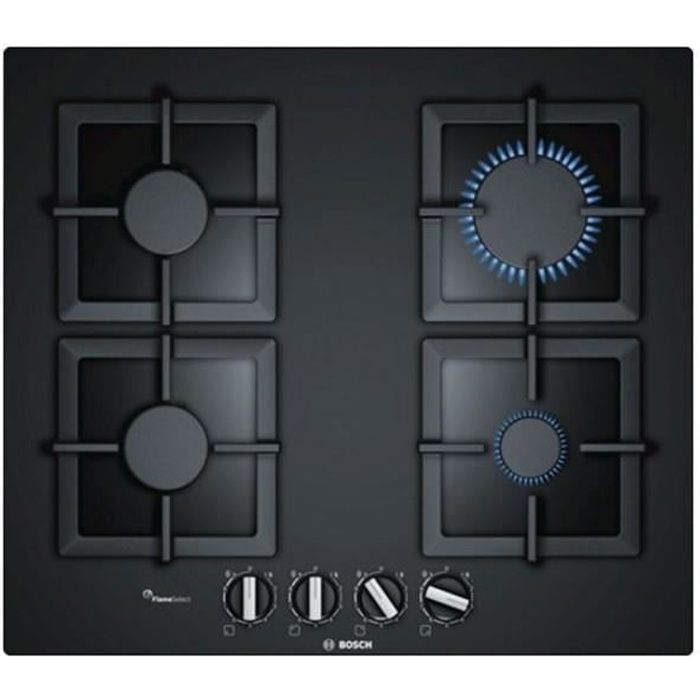 Plaques de cuisson Style plaque au gaz bosch ppp6a6b20 (60 cm) noir (4 feux a gaz)