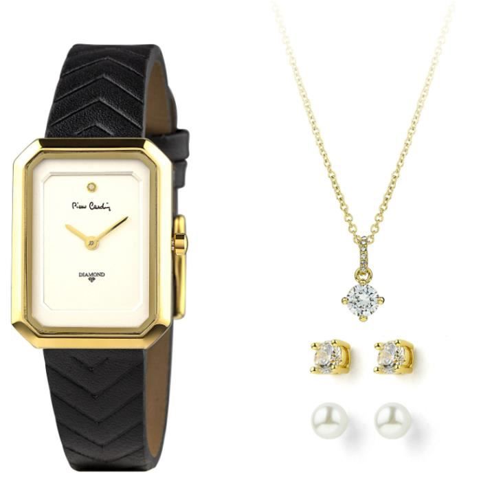 Parure Bijoux Montre Chaine Boucles D'oreilles Pierre Cardin