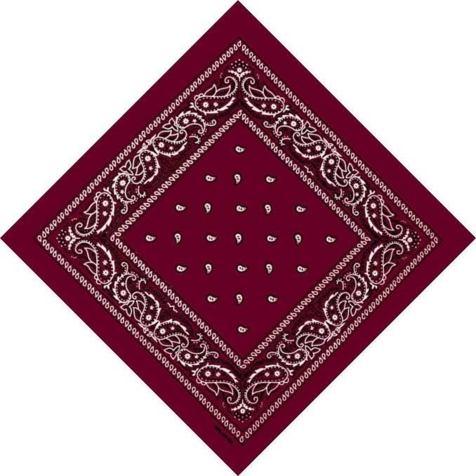 LOT 6 BANDANAS BORDEAUX 100% COTON Foulard Motif Paisley Homme Femme Enfant Fille Garçon Airsoft Paintball Country Moto Motard Biker
