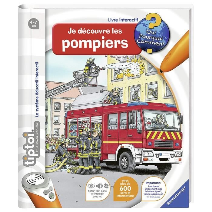 tiptoi® - Je découvre les pompiers - Ravensburger - Livre électronique éducatif - Dès 4 ans - en français