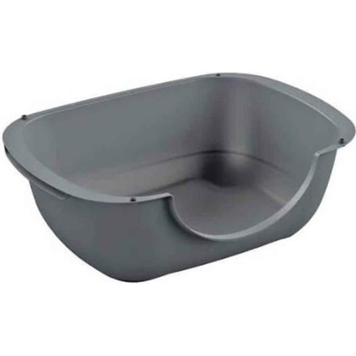 Rotho Mypet - Bac à Litière BELLA pour Chat - Anthracite Gris