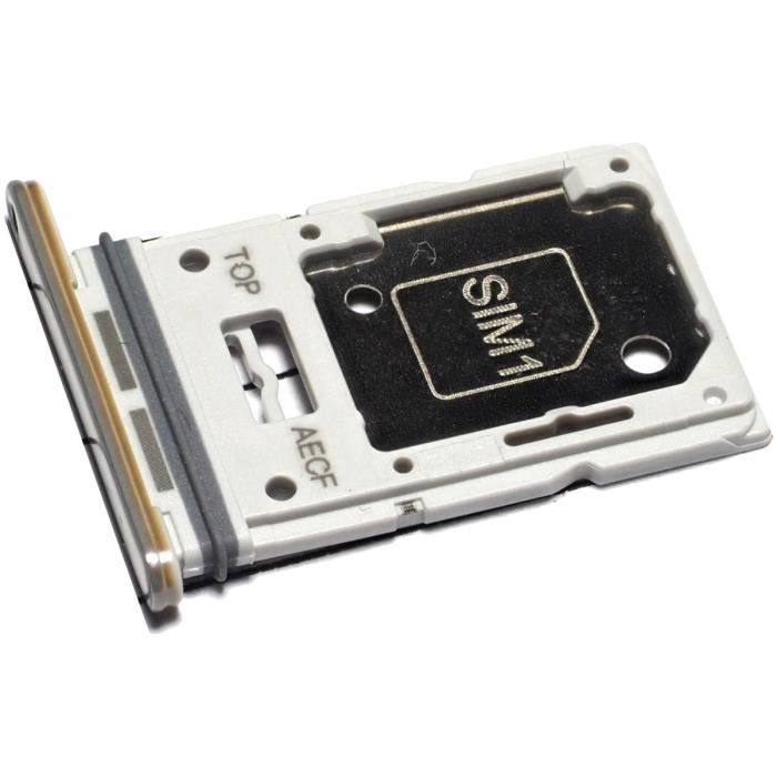 Tiroir Carte SIM pour Samsung Galaxy A53 5G (SM-A536B) + Support Carte micro-SD, Remplacement Original, Blanc