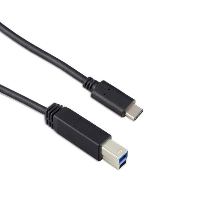 TARGUS Adaptateur USB-C vers USB-B 3.1 - 2e génération 10Gbps - Câble 1m 3A - Noir