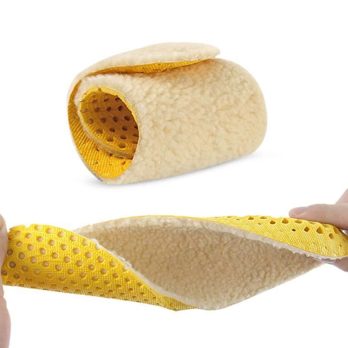 2 paires de semelles d'hiver en laine imitation hiver épaissies - Coussins en peluche respirants BERCEAU - SUPPORT BERCEAU