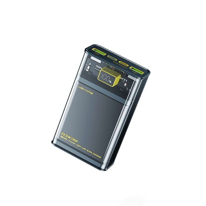 Powerbank 20000mAh PD 20W + QC 22.5W Super Charge S&eacute;rie Vanguard Wekome Noir transparent