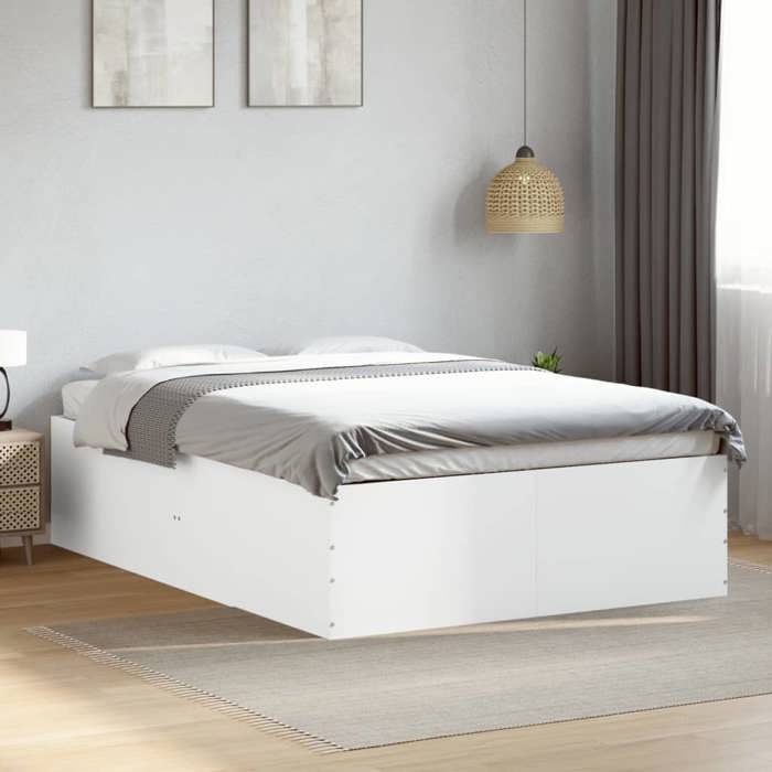 vidaXL Cadre de lit sans matelas blanc 140x200 cm 3280923