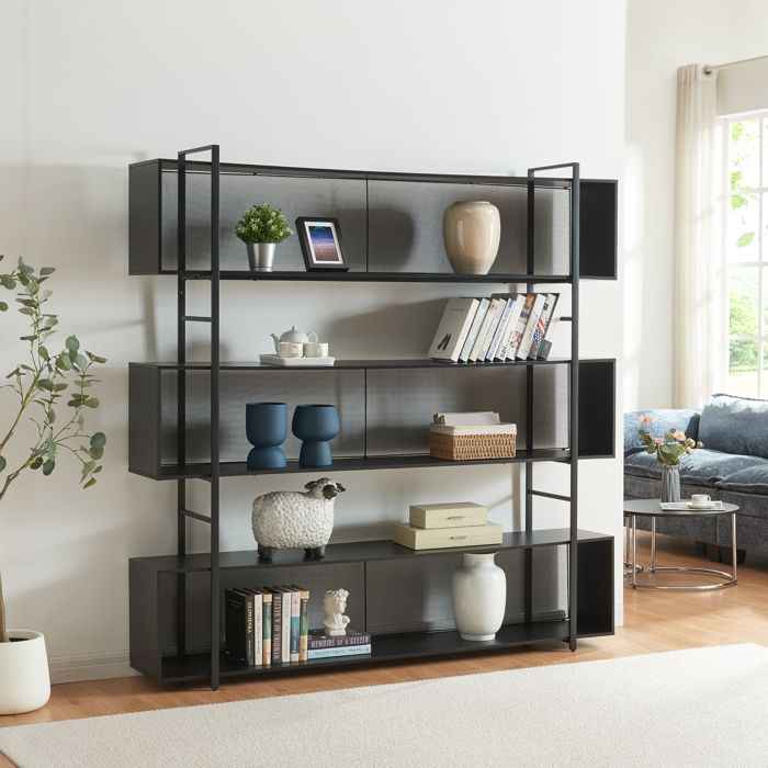 Étagère autoportante Randaberg 180 x 180 x 33 cm noir Étagère autoportante Randaberg 180 x 180 x 33 cm noir