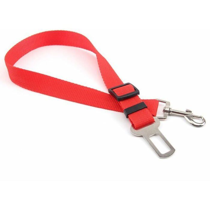 Comparer les prix de Laisse Ceinture de Sécurité pour Chien/Chat/Harnais Animaux de Compagnie pour Les sièges de Voiture- Rouge