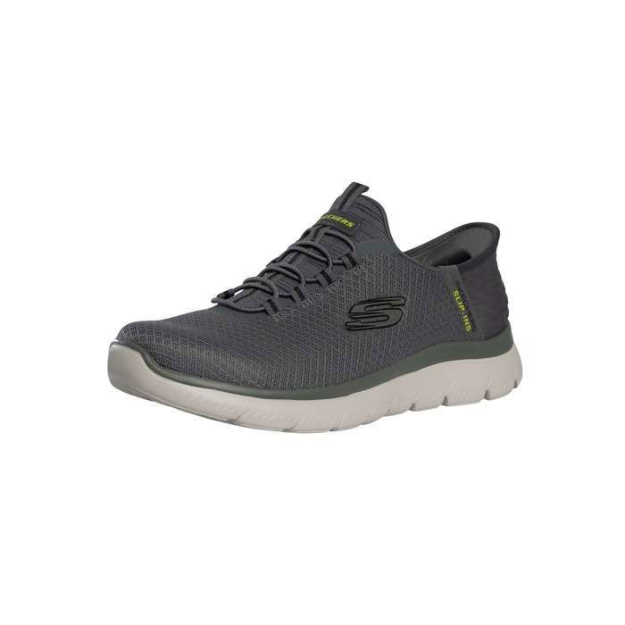 Skechers Baskets - SKECHERS - Summits High Range Wide Fit - Enfilage mains-libres - Semelle Air-Cooled mémoire - Semelle adhérente