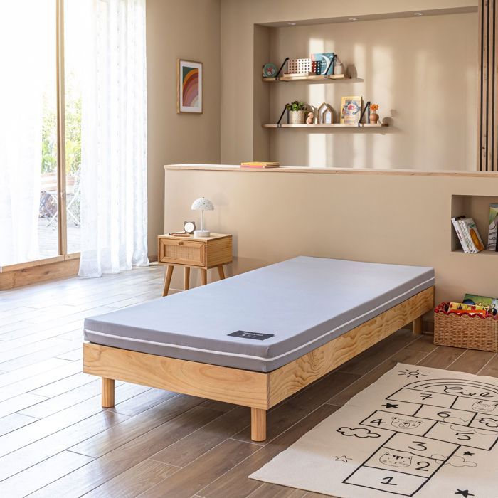 Matelas dappoint mousse 10 cm Légèreté 2.0 - 90x190 - Blanc - Garantie 5 ans - Terre de Nuit