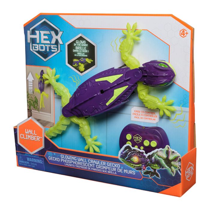 Gecko Radiocommande - Phosphorescent brille dans le noir - Hex Bots - Rechargeable par usb - Dès 4ans