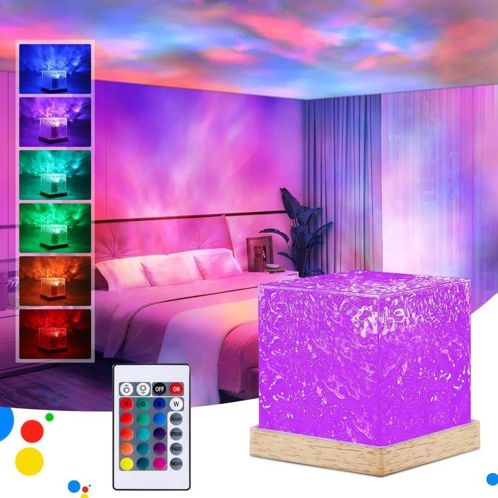 Lampe de bureau lumière dambiance projecteur 16 couleurs et 30 modes déclairage avec télécommande