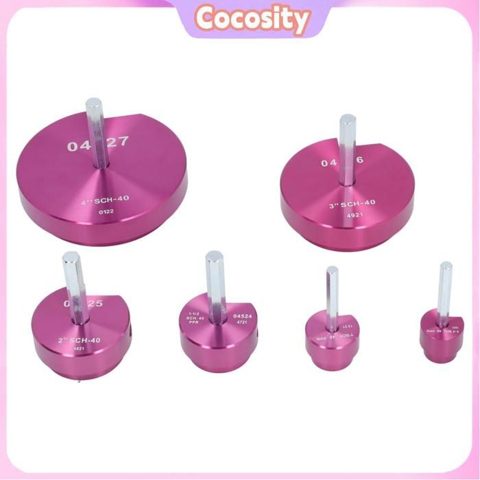 Kit D'alésoirs Pour Tuyaux PVC - Lot De 6 Pièces, Pour Tuyaux PVC/ABS Annexe 40, En Alliage D'aluminium, Double Lame