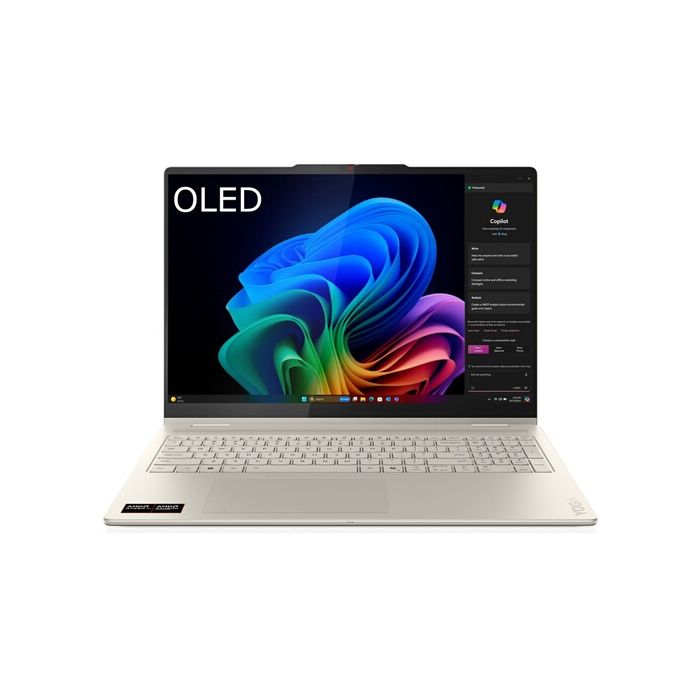 PC portable Lenovo Yoga 7 16AKP10 16” Ecran tactile OLED 120 Hz Copilot+ AMD Ryzen™ AI 7 32 Go RAM 1 To SSD Gris clair