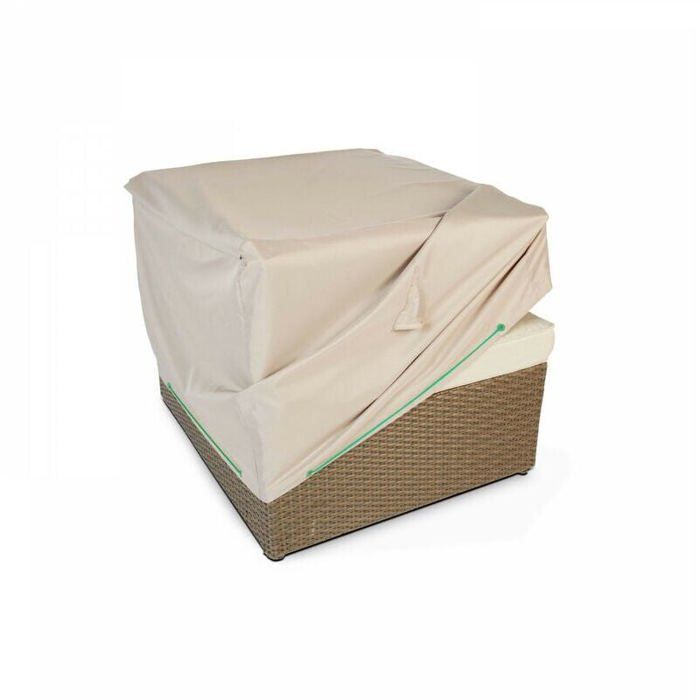 Housse de protection pour fauteuil de jardin - PZCC - 75 x 75 x 60 cm - Taupe - Imperméable - Aérateur anti-condensation