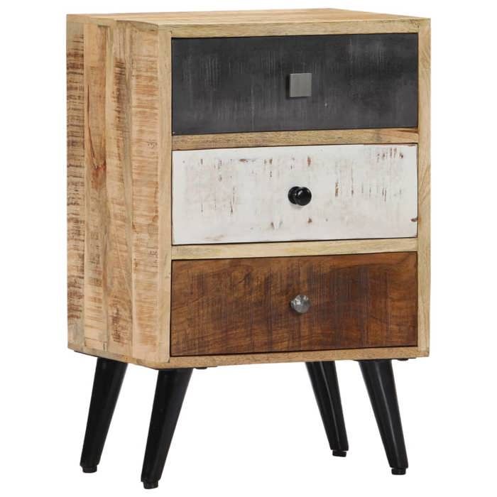 SALE 2026 Table de nuit Brun - Table de chevet 40x30x60cm - bois de manguier massif PRO771596670