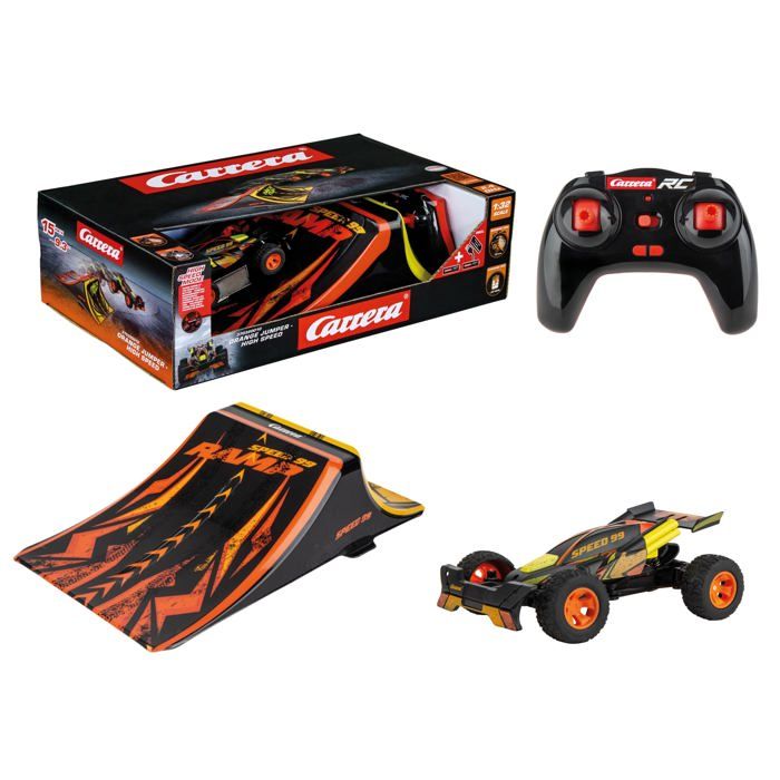 Voiture radiocommandée haute vitesse - Carrera - Orange Jumper - 15 km/h - Télécommande 2 4 GHz - Rampe incluse Voiture radiocommandée haute vitesse - Carrera - Orange Jumper - 15 km/h - Télécommande 2 4 GHz - Rampe incluse