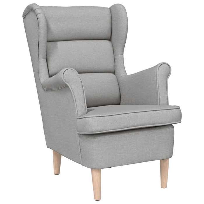 Les Soldes Fauteuil de Salon Scandinave (1 PLACE) - CLOUD - Chaise de Détente - gris nuage 74x84x100 cm tissu J6309