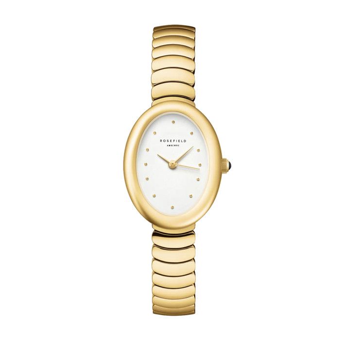 Montre femme - ROSEFIELD - Ovale White Matte - Boîtier ovale 22x30mm - Cadran blanc mat - Bracelet acier