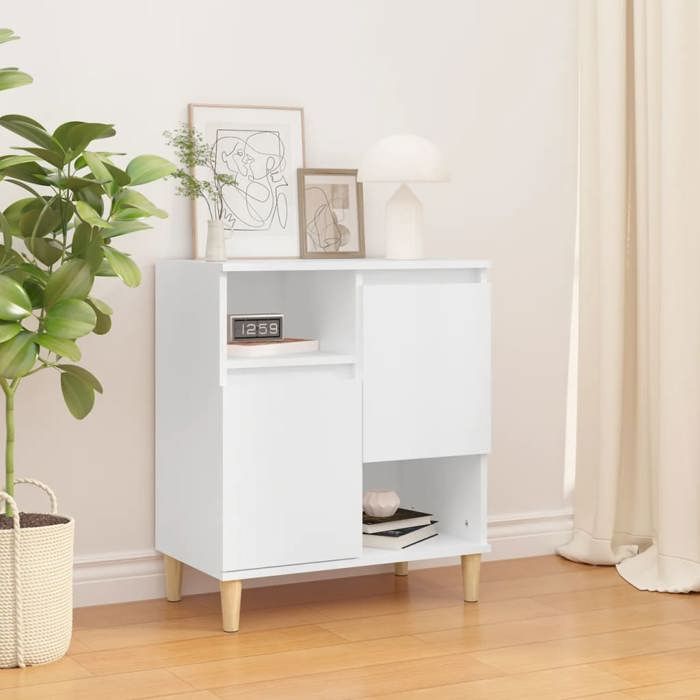 Buffet - Bahut/Commode couloir Blanc Magnifique Buffet Blanc 60x35x70cm - bois dingénierie CL7762270
