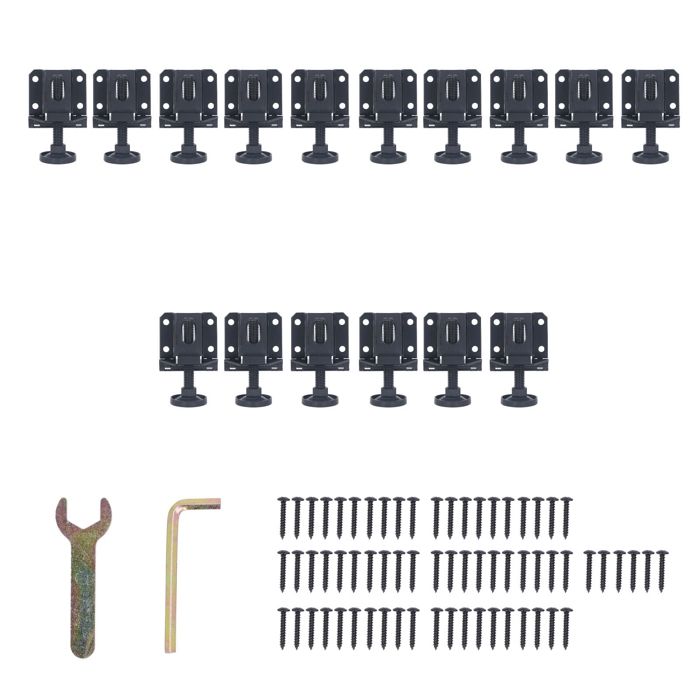 Pieds réglables pour meubles - XVX - 16 pièces - Diamètre 40 cm - Hauteur ajustable - Acier robuste