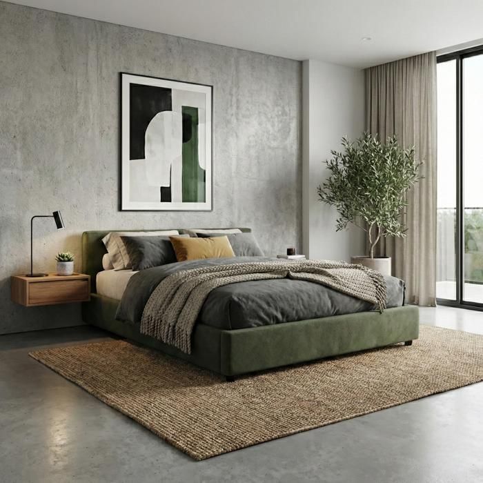 Sommier Coffre Vegas - 140x190 cm - Tissu Bouclette Vert - Grand espace de stockage