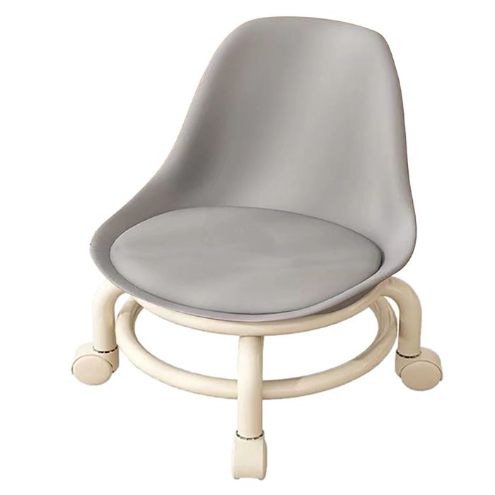minifinker tabouret bas avec roulettes Tabouret roulant bas pour enfants avec dossier tabouret à roulettes basse meuble Gris