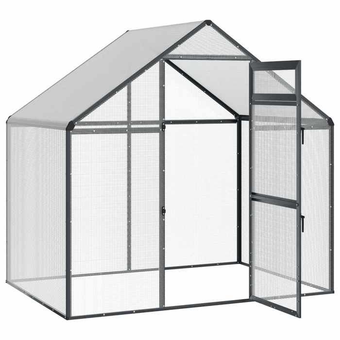 Cage pour oiseaux - vidaXL - maille en fil soudé - anthracite - 181 5 x 110 5 x 173 5 cm - résistante aux intempéries jmy79w314 Cage pour oiseaux - vidaXL - maille en fil soudé - anthracite - 181 5 x 110 5 x 173 5 cm - résistante aux intempéries jmy79w314