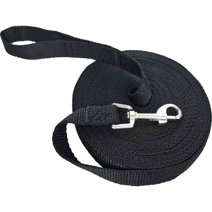 Longe pour Chien 5m/ 10m / 15m Noir Laisse de Dressage pour Chien Laisse Longue pour Chien de Petites à Grandes Taille