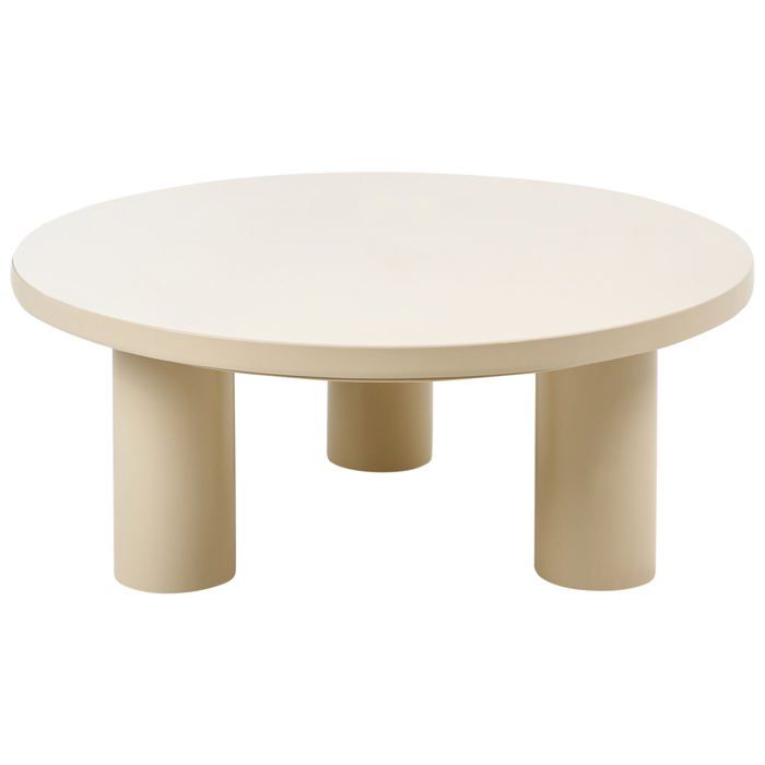 Table basse de jardin VIPITENO 80 cm 80 cm Métal Beige Table basse de jardin VIPITENO 80 cm 80 cm Métal Beige