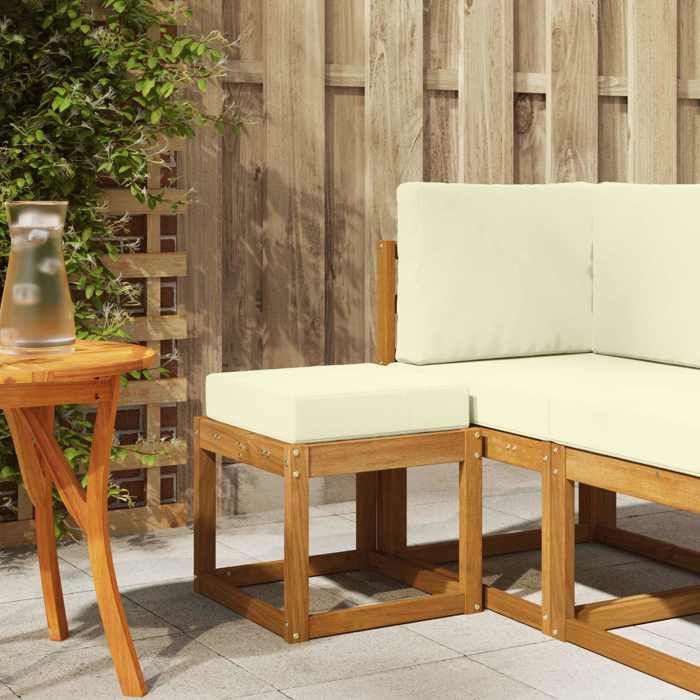 Marron Banc de Jardin Bois dAcacia Massif Naturel - Siège de balcon LV68107