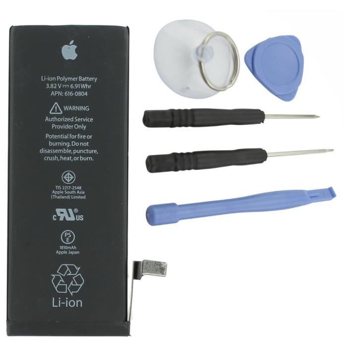 Kit Remplacement Batterie Batterie IPhone 6 1810 MAh - Rechange Longue Durée - Kit Tournevis Inclus - Compatible A1549 A1586 Batterie 1810 MAh Longue Durée