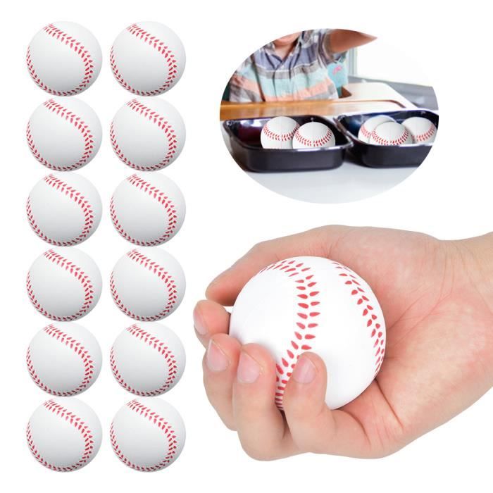 Ashata Balle anti-stress 12PCS 6.3CM Boule ??lastique Molle EVA de Terrain de Jeu Jouet Enfant de 